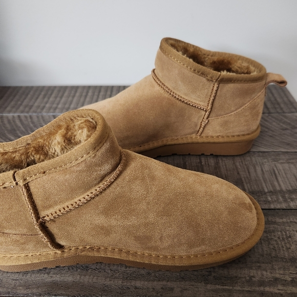 Suede Ankle Winter Classic Boot Fur Lined Brown Women's 37 US 6.5 or 7 - Picture 6 of 7